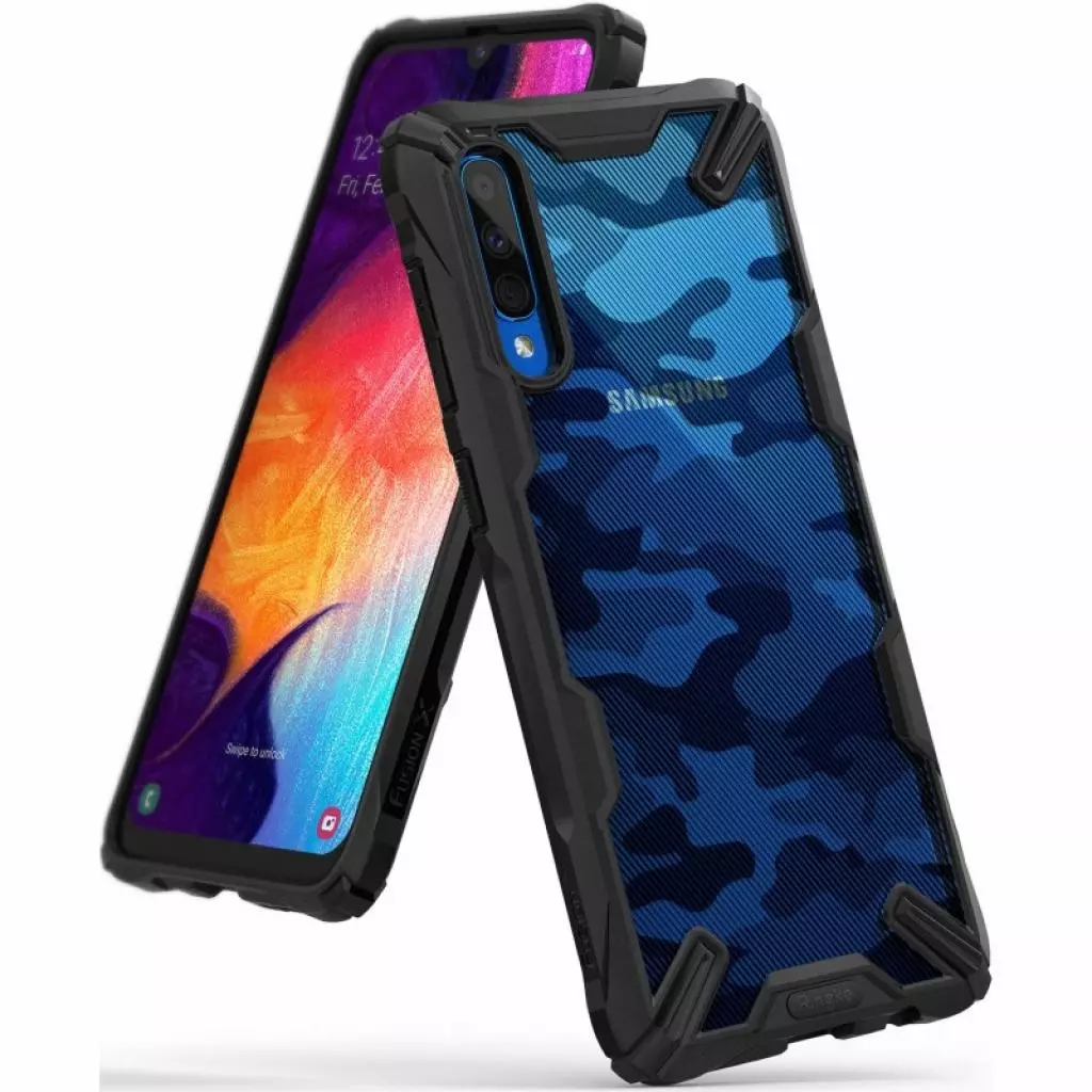 Чехол для моб. телефона Ringke Fusion X Design для Samsung Galaxy A50 Camo Black (RCS4533)