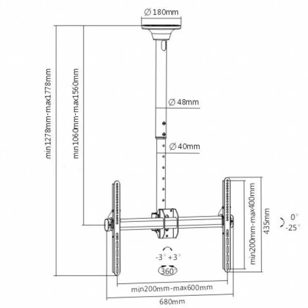 Кронштейн ITech Celb-54L - 1 Кронштейн ITech Celb-54L - 1