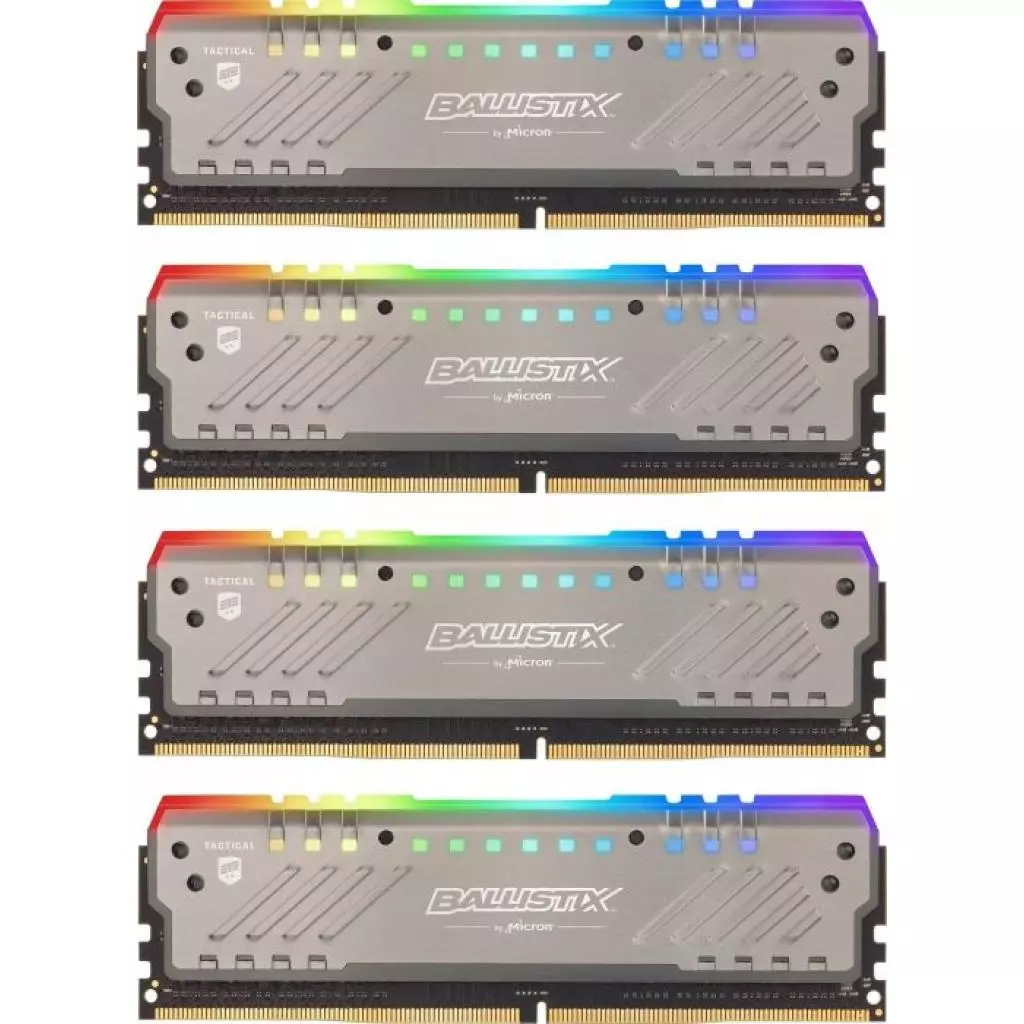 Модуль памяти для компьютера DDR4 32GB (4x8GB) 3200 MHz Ballistix Tactical Tracer RGB Micron (BLT4K8G4D32AET4K)