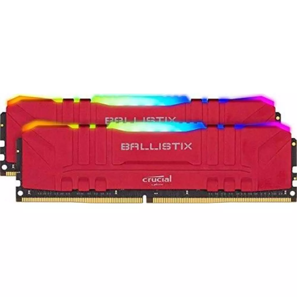 Модуль памяти для компьютера DDR4 16GB (2x8GB) 3000 MHz Ballistix RGB Red Micron (BL2K8G30C15U4RL)