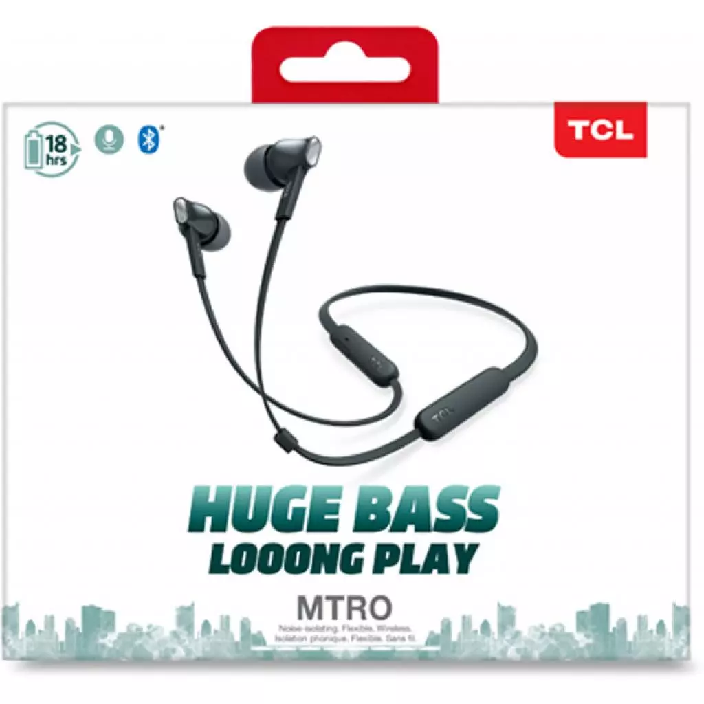 Наушники TCL MTRO100BT Bluetooth Shadow Black (MTRO100BTBK-EU) - 6