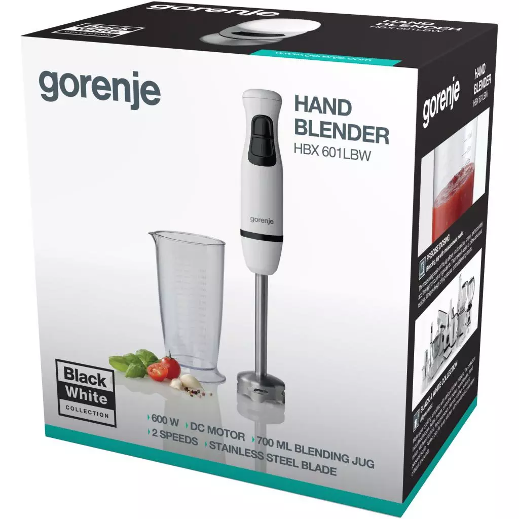 Блендер Gorenje HBX 601 LBW (HBX601LBW) - 4 Блендер Gorenje HBX 601 LBW (HBX601LBW) - 4