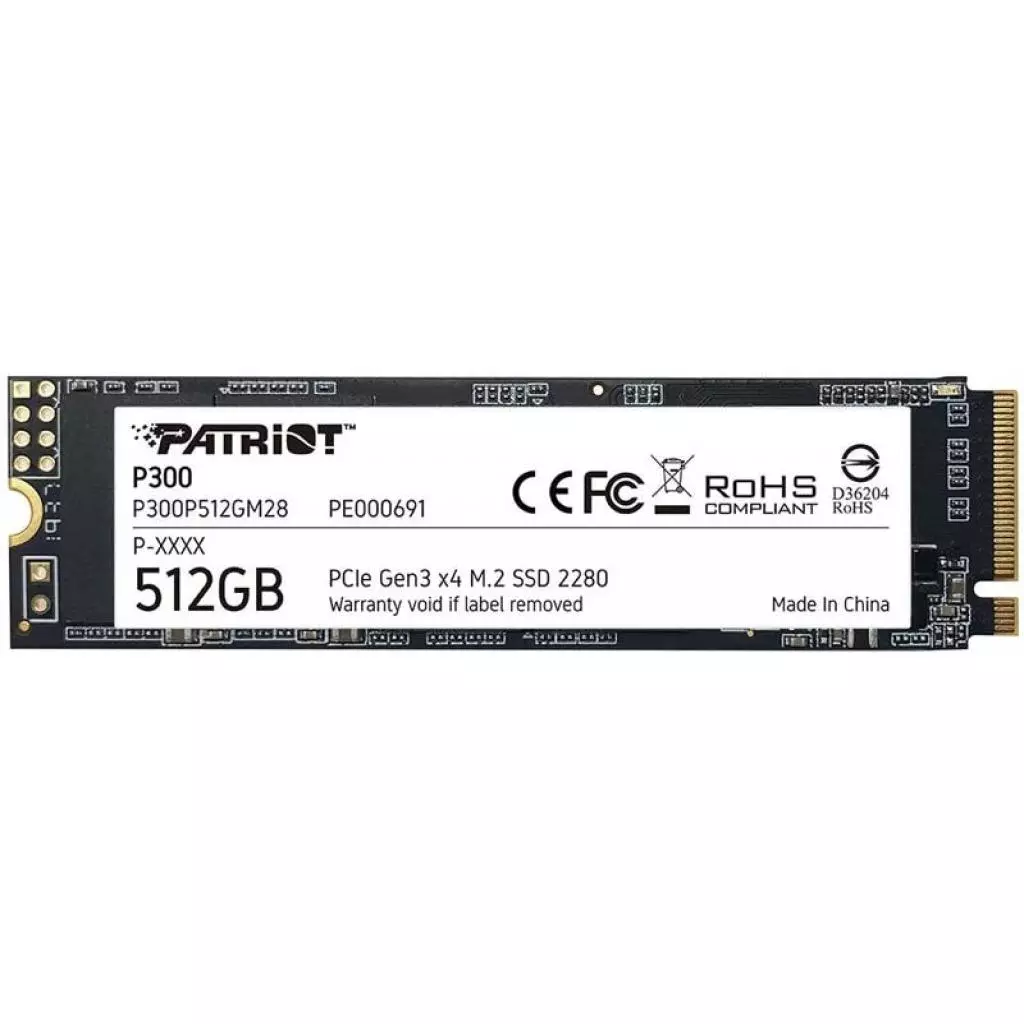 Накопитель SSD M.2 2280 512GB Patriot (P300P512GM28)