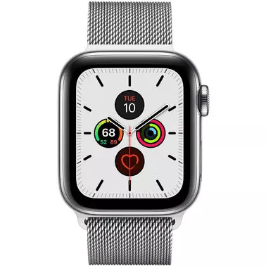 Apple Watch Series 5 40 mm (GPS + LTE) Stainless Steel Case with Silver Milanese Loop (MWWT2/MWX52) - 1