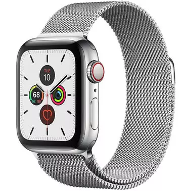 Apple Watch Series 5 40 mm (GPS + LTE) Stainless Steel Case with Silver Milanese Loop (MWWT2/MWX52)