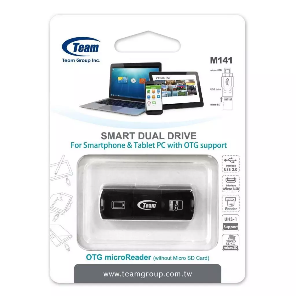 USB флеш накопитель Team 32GB M141 Black USB 2.0 (TUSDH32GCL1036) - 6