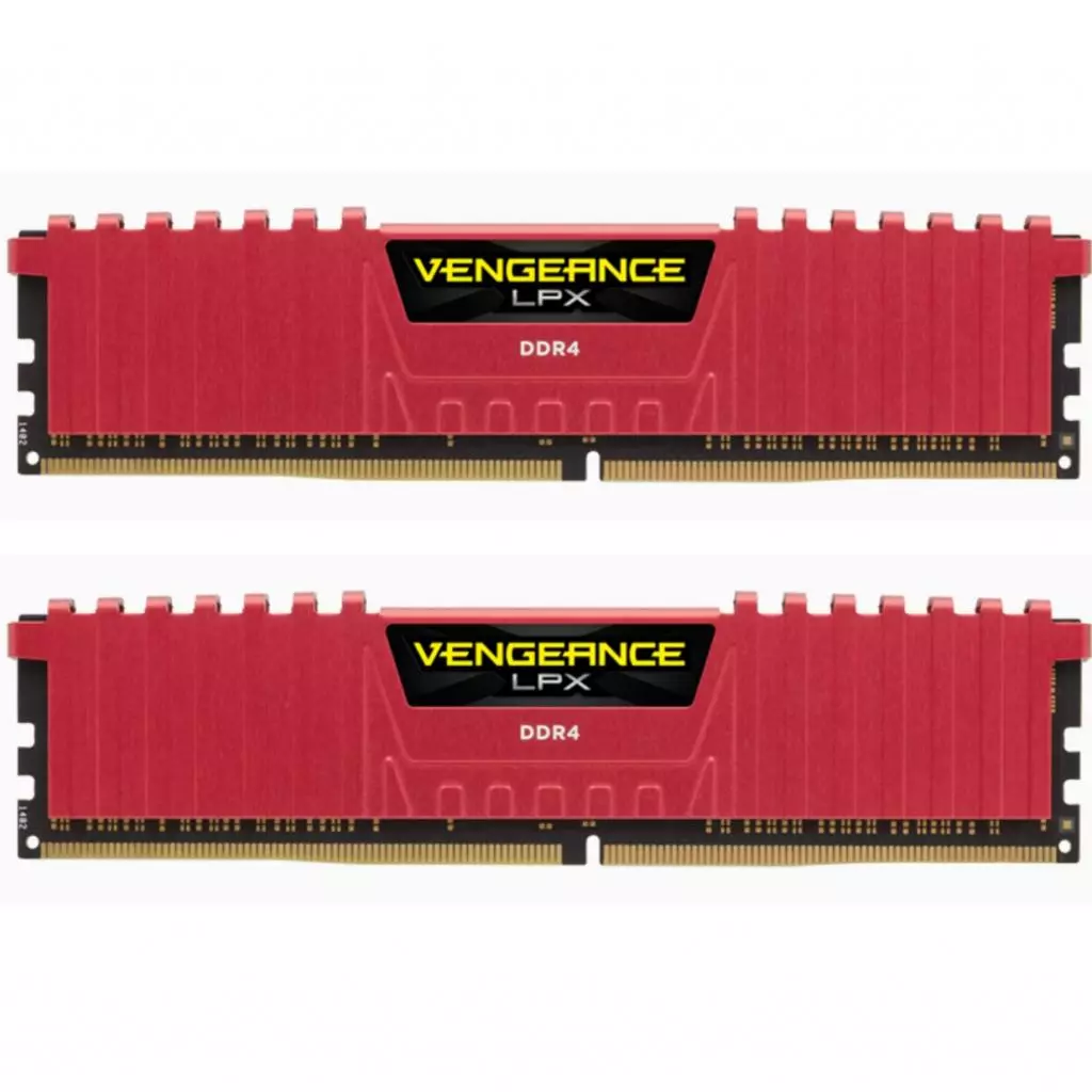 Модуль памяти для компьютера DDR4 32GB (2x16GB) 2400 MHz Vengeance LPX Red Corsair (CMK32GX4M2A2400C14R)