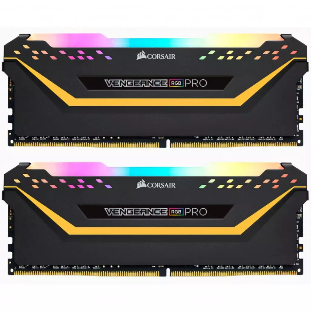 Модуль памяти для компьютера DDR4 16GB (2x8GB) 3000 MHz Vengeance RGB Pro Black Corsair (CMW16GX4M2C3000C15-TUF)