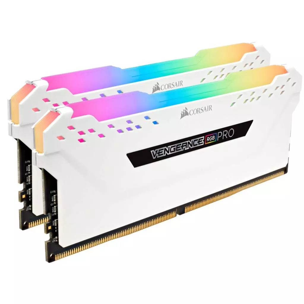 Модуль памяти для компьютера DDR4 16GB (2x8GB) 3200 MHz Vengeance RGB Pro White Corsair (CMW16GX4M2C3200C16W) - 2 Модуль памяти для компьютера DDR4 16GB (2x8GB) 3200 MHz Vengeance RGB Pro White Corsair (CMW16GX4M2C3200C16W) - 2