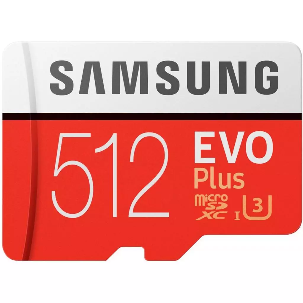 Карта памяти Samsung 512GB microSDXC class 10 UHS-I U3 Evo Plus (MB-MC512GA/RU)
