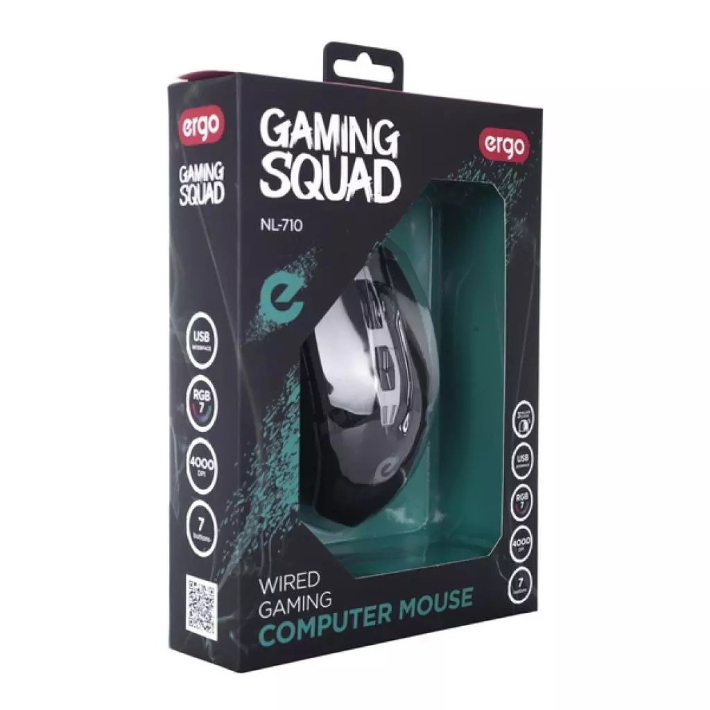 Мышка Ergo NL-710 Black (NL-710) - 7 Мышка Ergo NL-710 Black (NL-710) - 7