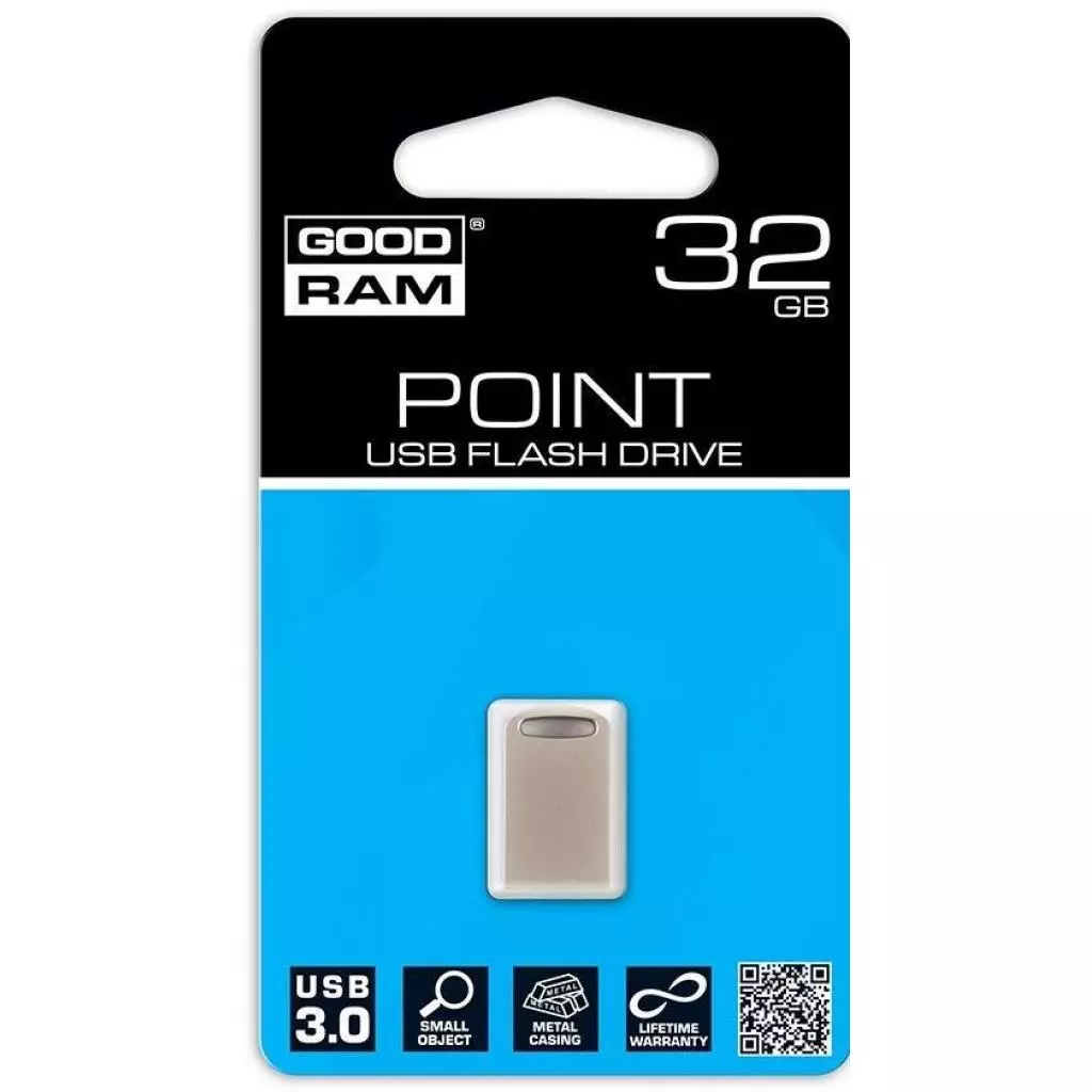 USB флеш накопитель Goodram 32GB Point Silver USB 3.0 (UPO3-0320S0R11) - 2 USB флеш накопитель Goodram 32GB Point Silver USB 3.0 (UPO3-0320S0R11) - 2