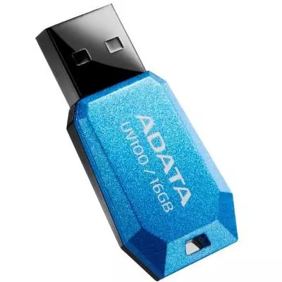 USB флеш накопитель ADATA 16Gb UV100 Blue USB 2.0 (AUV100-16G-RBL) - 1