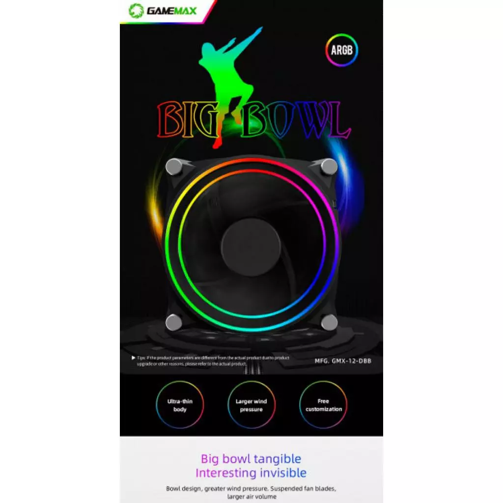 Кулер для корпуса Gamemax GMX-12-DBB - 9 Кулер для корпуса Gamemax GMX-12-DBB - 9
