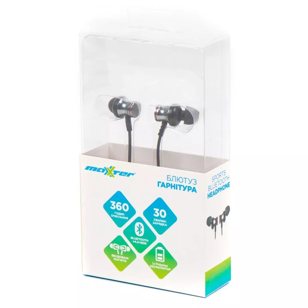 Наушники Maxxter BPM-101 Black (BPM-101) - 5 Наушники Maxxter BPM-101 Black (BPM-101) - 5