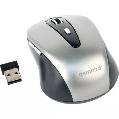Мышка Gembird MUSW-6B-01-BG Silver+Black (MUSW-6B-01-BG) - 1 Мышка Gembird MUSW-6B-01-BG Silver+Black (MUSW-6B-01-BG) - 1