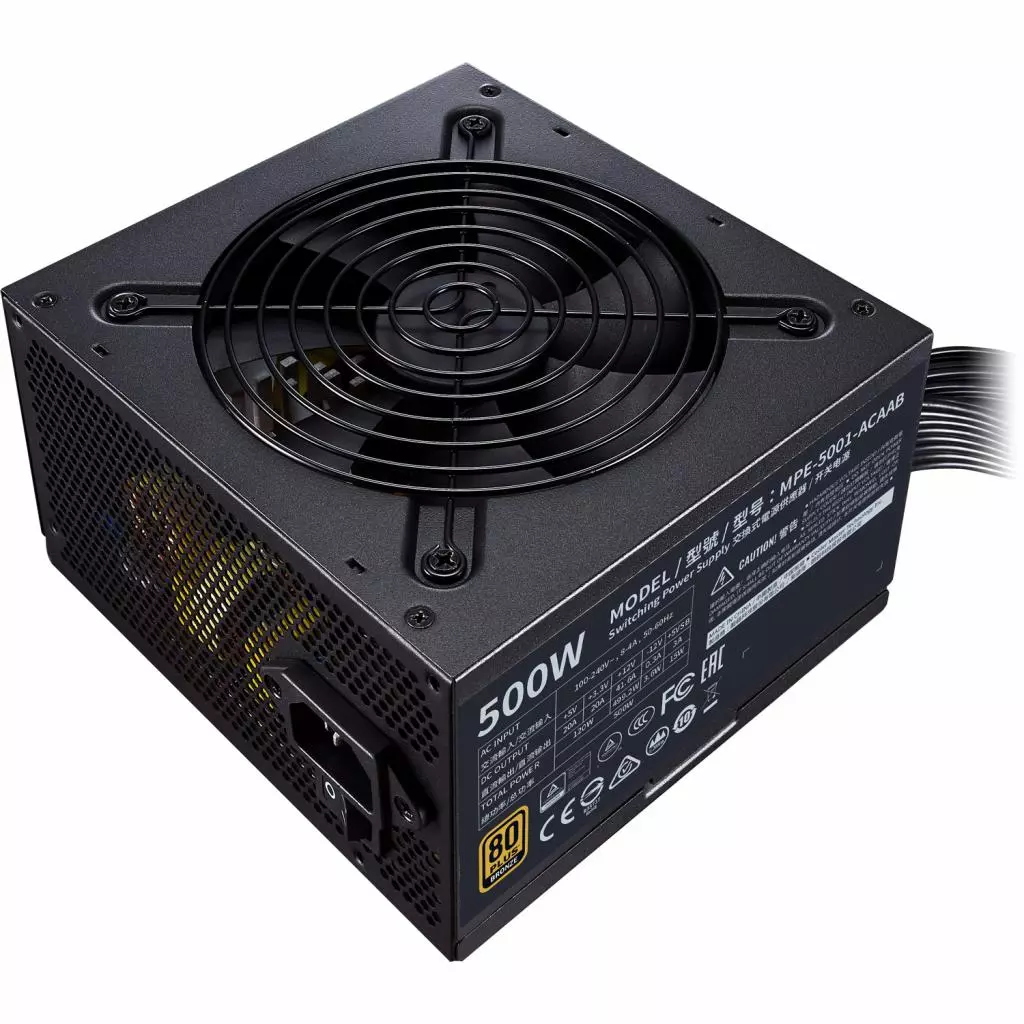 Блок питания CoolerMaster 500W MWE Bronze (MPE-5001-ACAAB-EU) - 1 Блок питания CoolerMaster 500W MWE Bronze (MPE-5001-ACAAB-EU) - 1