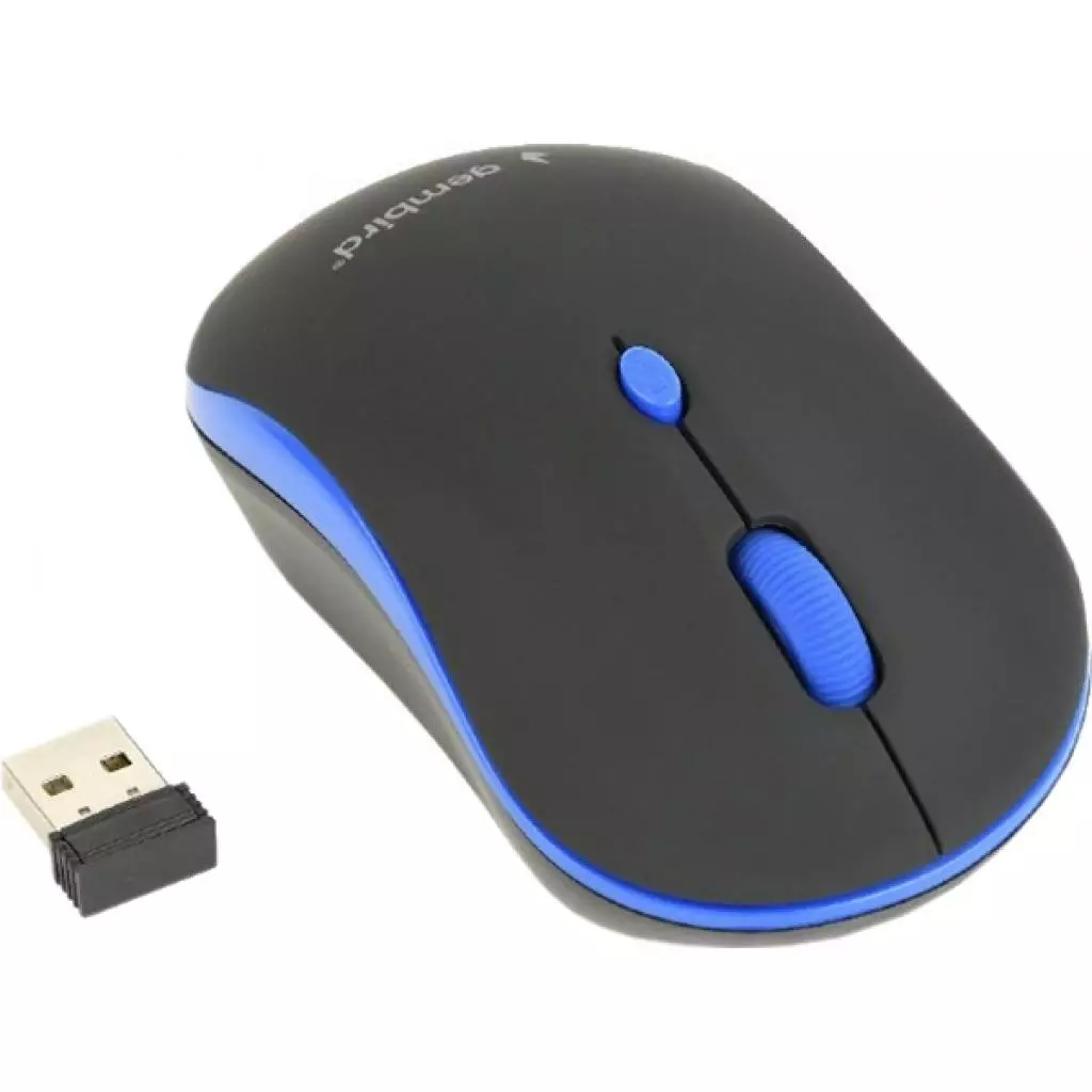 Мышка Gembird MUSW-4B-03-B Black+Blue (MUSW-4B-03-B) - 1 Мышка Gembird MUSW-4B-03-B Black+Blue (MUSW-4B-03-B) - 1
