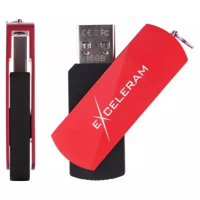 USB флеш накопитель eXceleram 16GB P2 Series Red/Black USB 3.1 Gen 1 (EXP2U3REB16) - 3