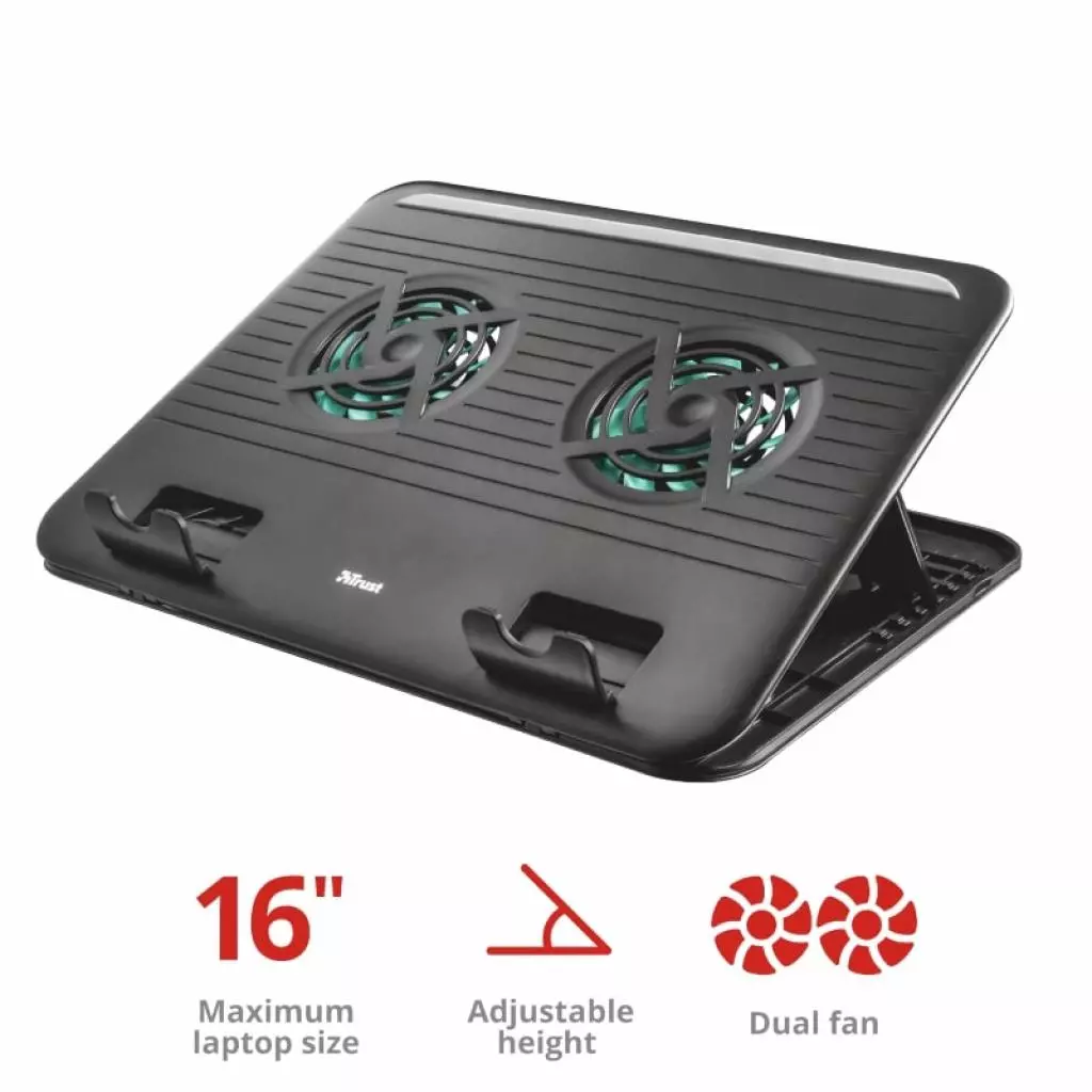 Подставка для ноутбука Trust Cyclone (16") Black (17866_TRUST) - 6 Подставка для ноутбука Trust Cyclone (16") Black (17866_TRUST) - 6