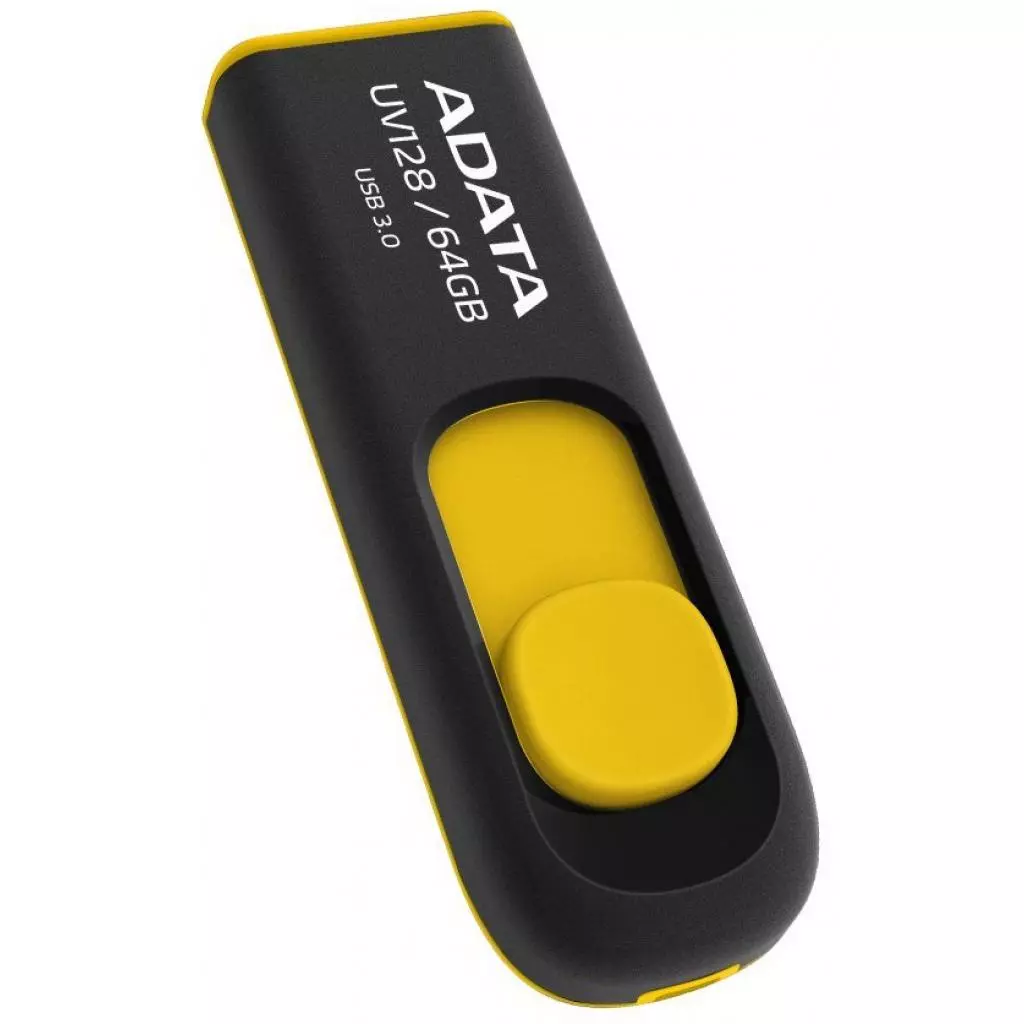 USB флеш накопитель ADATA 64GB UV128 Black-Yellow USB 3.0 (AUV128-64G-RBY) - 1 USB флеш накопитель ADATA 64GB UV128 Black-Yellow USB 3.0 (AUV128-64G-RBY) - 1