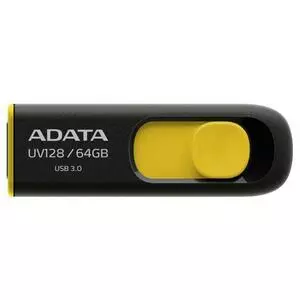 USB флеш накопитель ADATA 64GB UV128 Black-Yellow USB 3.0 (AUV128-64G-RBY)