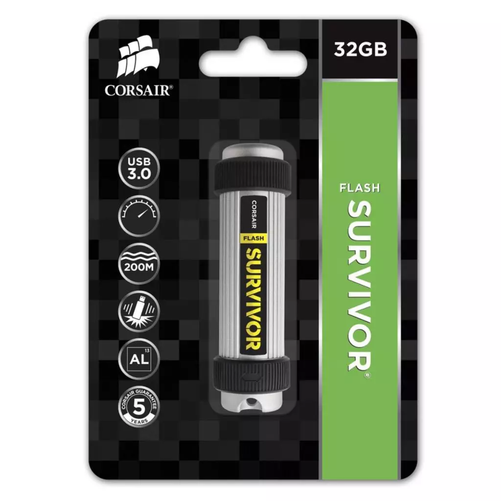 USB флеш накопитель Corsair 32GB Survivor USB 3.0 (CMFSV3B-32GB) - 4