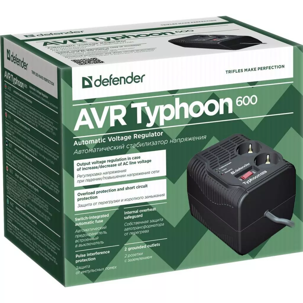 Стабилизатор Defender Typhoonl 600VA (99032) (99032) - 3
