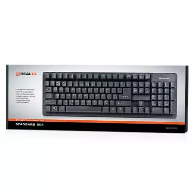 Клавиатура REAL-EL 501 Standard, USB, black - 3
