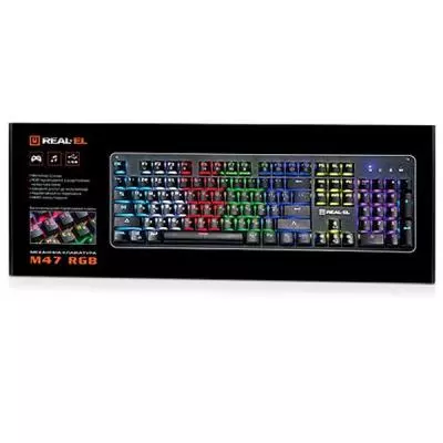 Клавиатура REAL-EL M47 RGB, black - 2