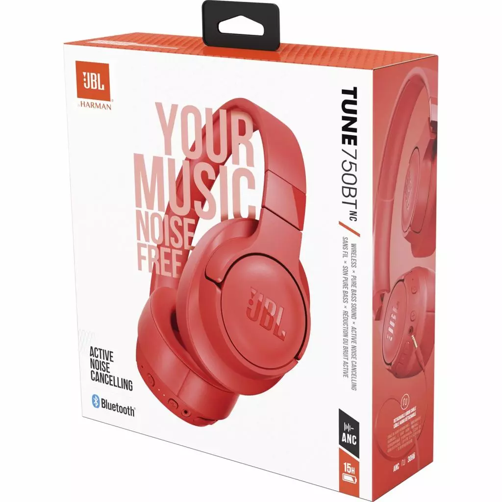Наушники JBL Tune 750 BTNC Coral (JBLT750BTNCCOR) - 3 Наушники JBL Tune 750 BTNC Coral (JBLT750BTNCCOR) - 3