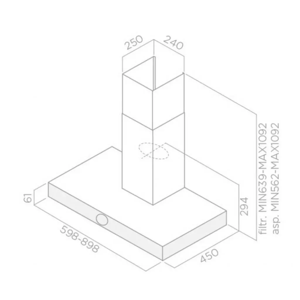 Вытяжка кухонная Elica LOL IX/A/90 - 1 Вытяжка кухонная Elica LOL IX/A/90 - 1