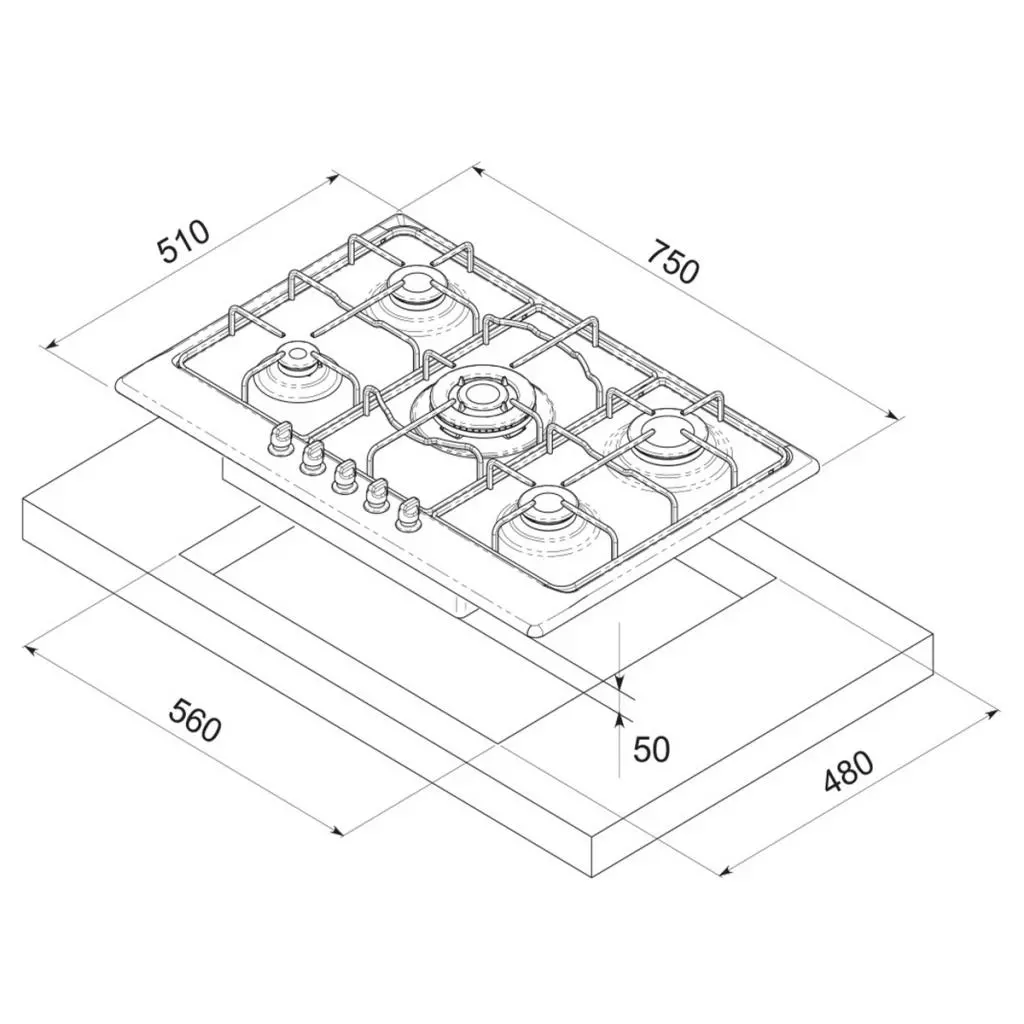 Варочная поверхность Freggia HR750VGTAN - 4