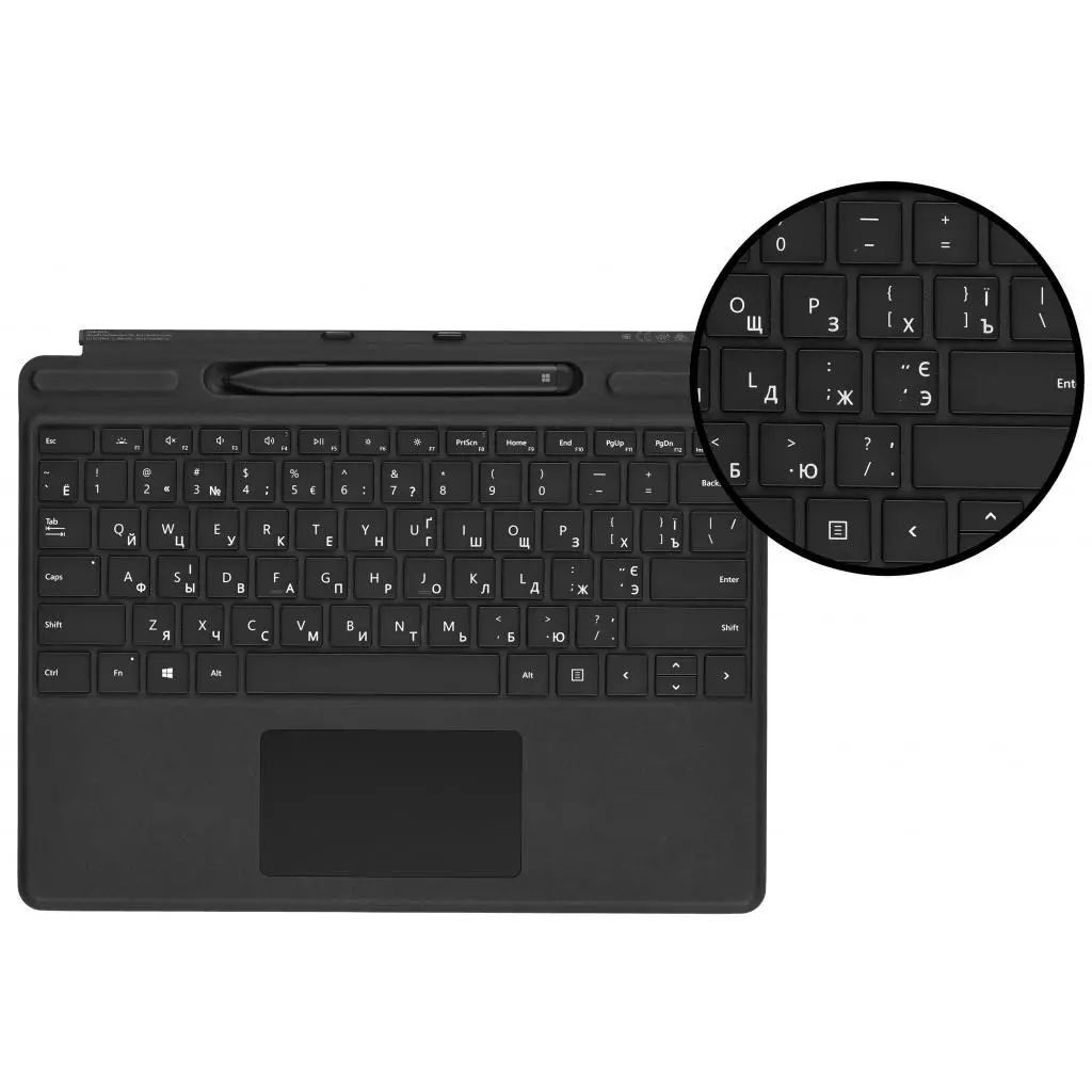 Клавиатура Microsoft Surface Pro X Signature Slim Pen Bundle Black (QJV-00007) - 1 Клавиатура Microsoft Surface Pro X Signature Slim Pen Bundle Black (QJV-00007) - 1