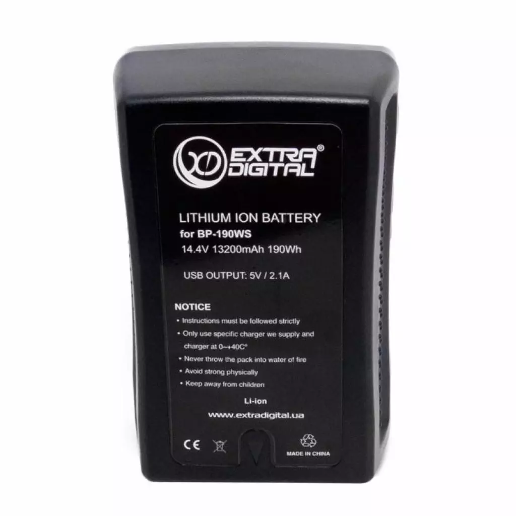 Аккумулятор к фото/видео Extradigital Sony BP-190WS, Li-ion, 14.8V, 13200 mAh (BDS2695) - 1 Аккумулятор к фото/видео Extradigital Sony BP-190WS, Li-ion, 14.8V, 13200 mAh (BDS2695) - 1