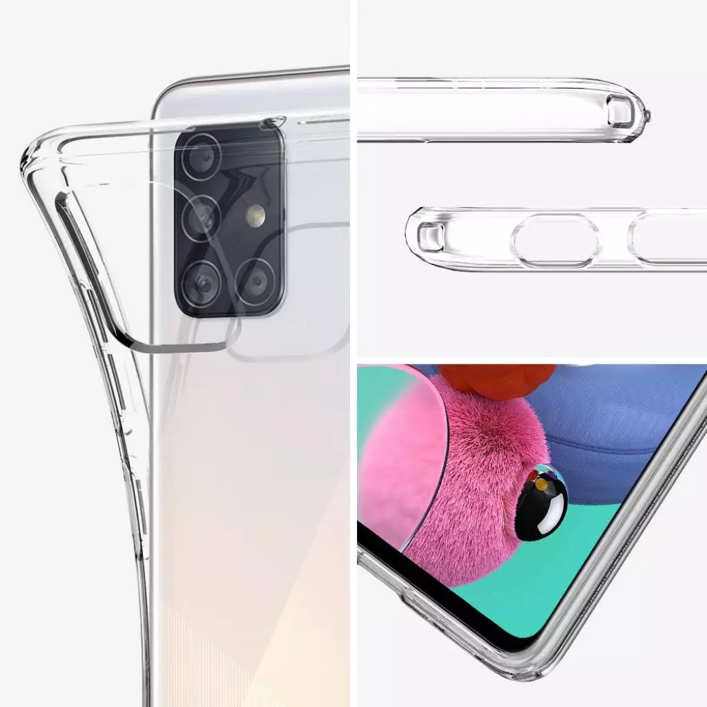 Чехол для моб. телефона Spigen Galaxy A51 Liquid Crystal, Crystal Clear (ACS00564) - 1 Чехол для моб. телефона Spigen Galaxy A51 Liquid Crystal, Crystal Clear (ACS00564) - 1