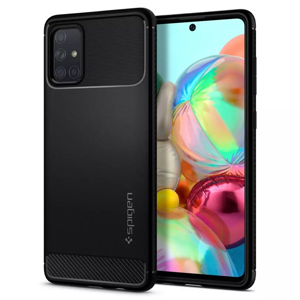 Чехол для моб. телефона Spigen Galaxy A71 Rugged Armor, Matte Black (ACS00565)