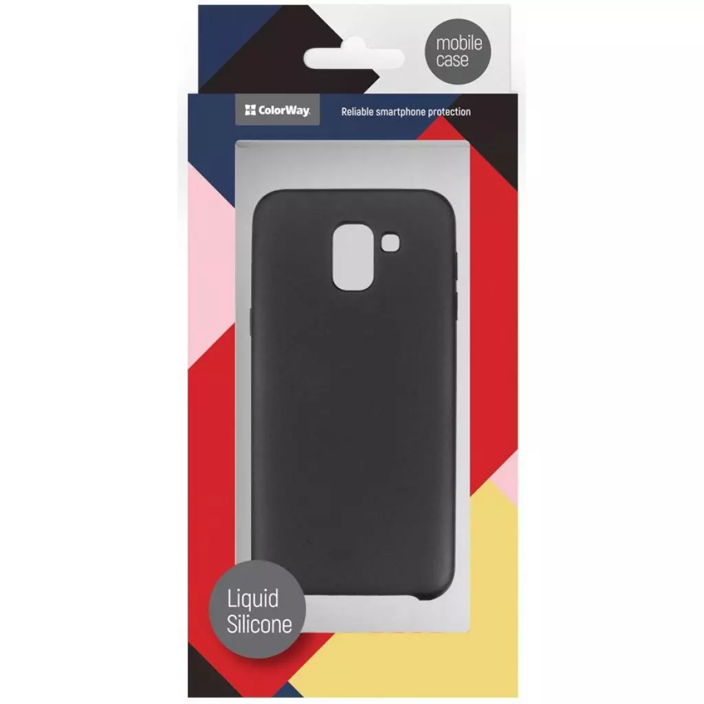 Чехол для моб. телефона ColorWay Liquid Silicone Samsung Galaxy J6 (2018) J600, black (CW-CLSSGJ600-BK) - 2 Чехол для моб. телефона ColorWay Liquid Silicone Samsung Galaxy J6 (2018) J600, black (CW-CLSSGJ600-BK) - 2
