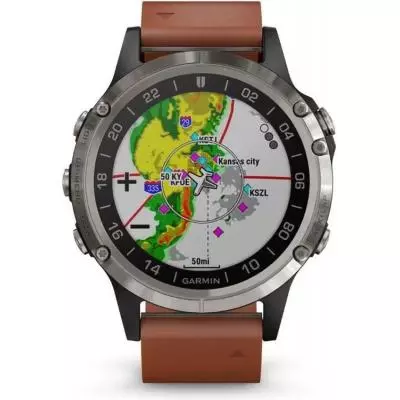 Смарт-часы Garmin D2 Delta Aviator Watch with Brown Leather & Black Silicone B (010-01988-31/30) - 1