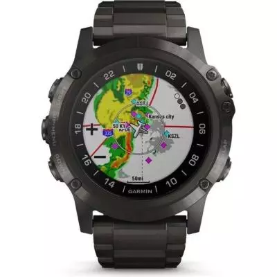 Смарт-часы Garmin D2 Delta PX Aviator Watch with DLC Titanium & Black Silicone (010-01989-30) - 1 Смарт-часы Garmin D2 Delta PX Aviator Watch with DLC Titanium & Black Silicone (010-01989-30) - 1