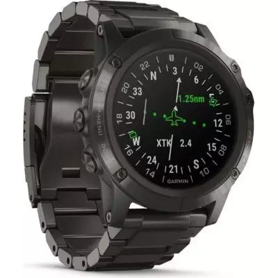 Смарт-часы Garmin D2 Delta PX Aviator Watch with DLC Titanium & Black Silicone (010-01989-30) - 2 Смарт-часы Garmin D2 Delta PX Aviator Watch with DLC Titanium & Black Silicone (010-01989-30) - 2