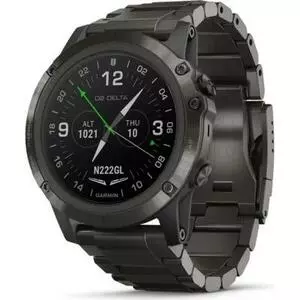 Смарт-часы Garmin D2 Delta PX Aviator Watch with DLC Titanium & Black Silicone (010-01989-30)