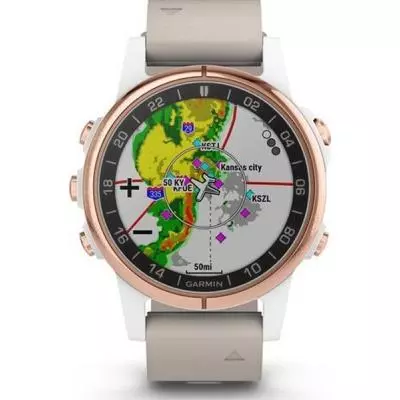 Смарт-часы Garmin D2 Delta S Aviator Watch White/Rose Gold with Beige Leather (010-01987-30) - 1 Смарт-часы Garmin D2 Delta S Aviator Watch White/Rose Gold with Beige Leather (010-01987-30) - 1