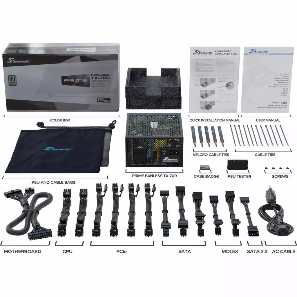 Блок питания Seasonic 700W PRIME Fanless TX-700 (SSR-700TL) - 3 Блок питания Seasonic 700W PRIME Fanless TX-700 (SSR-700TL) - 3