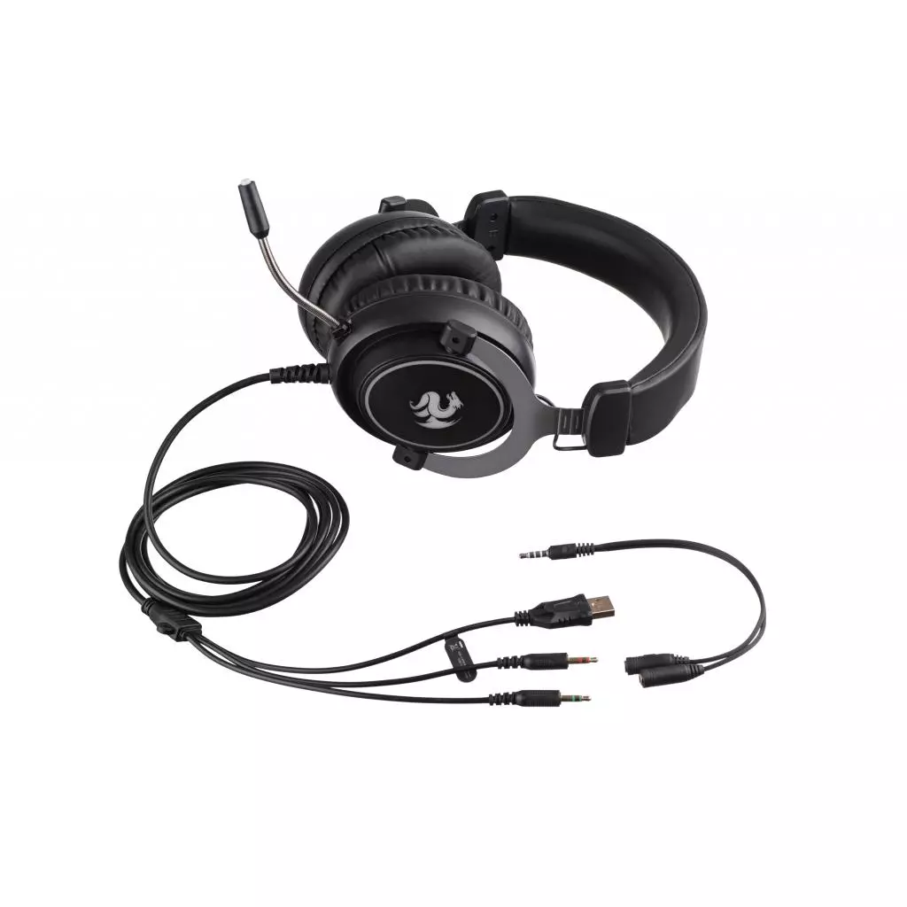 Наушники 2E Gaming HG320 LED Black (2E-HG320B) - 4