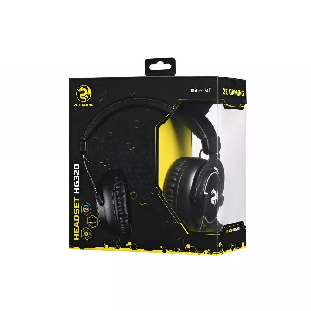 Наушники 2E Gaming HG320 LED Black (2E-HG320B) - 7