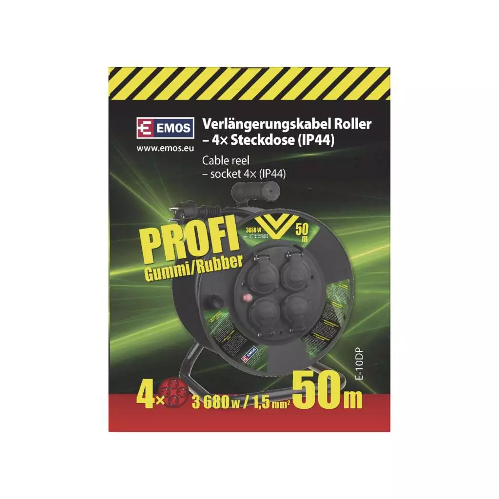 Сетевой удлинитель EMOS катушка 4 роз., 50 м (P08250) - 3 Сетевой удлинитель EMOS катушка 4 роз., 50 м (P08250) - 3