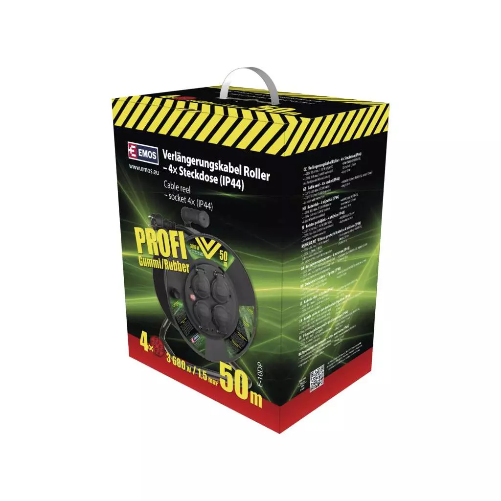 Сетевой удлинитель EMOS катушка 4 роз., 50 м (P08250) - 4 Сетевой удлинитель EMOS катушка 4 роз., 50 м (P08250) - 4