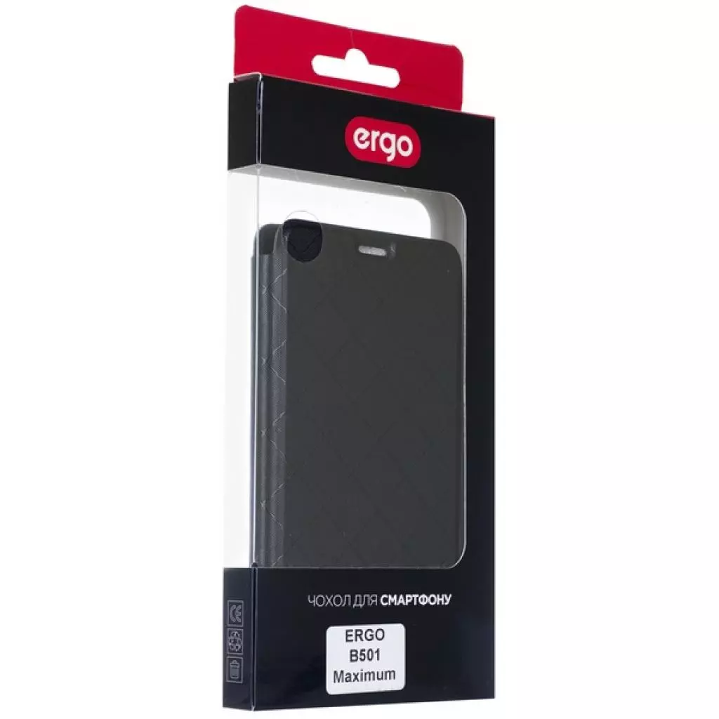 Чехол для моб. телефона Ergo B501 Maximum - Cover book (Black) (6398698)