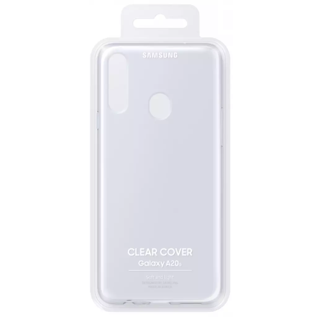 Чехол для моб. телефона Samsung A20s/EF-QA207TTEGRU - Clear Cover (Transparent) (EF-QA207TTEGRU) - 5
